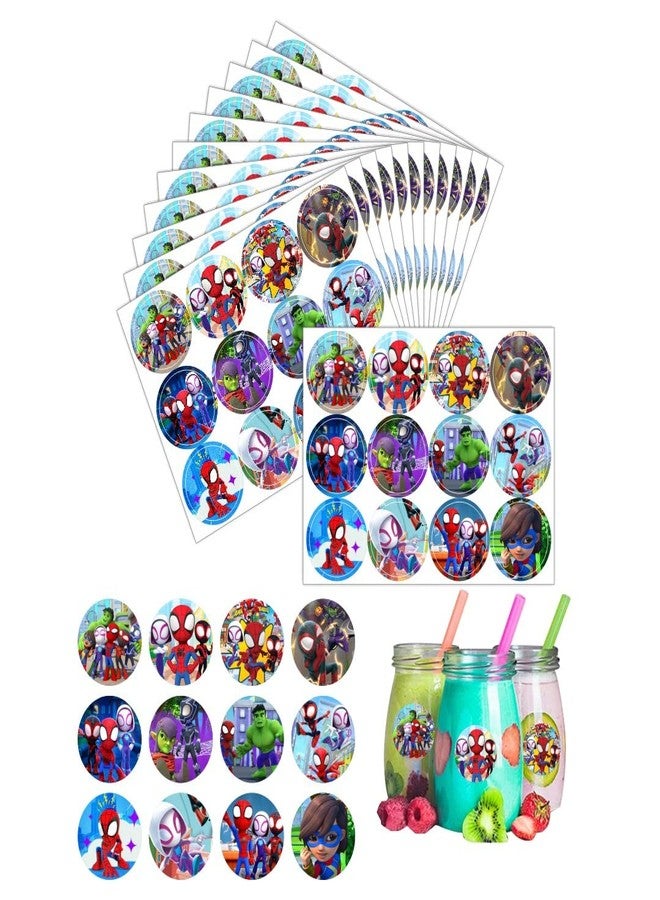 BNFUO 120pcs Spider and His Friends Stickers for Kids Birthday Party Supplies for Spider and His Friends Birthday Decorations -10 Sheets - Image 2